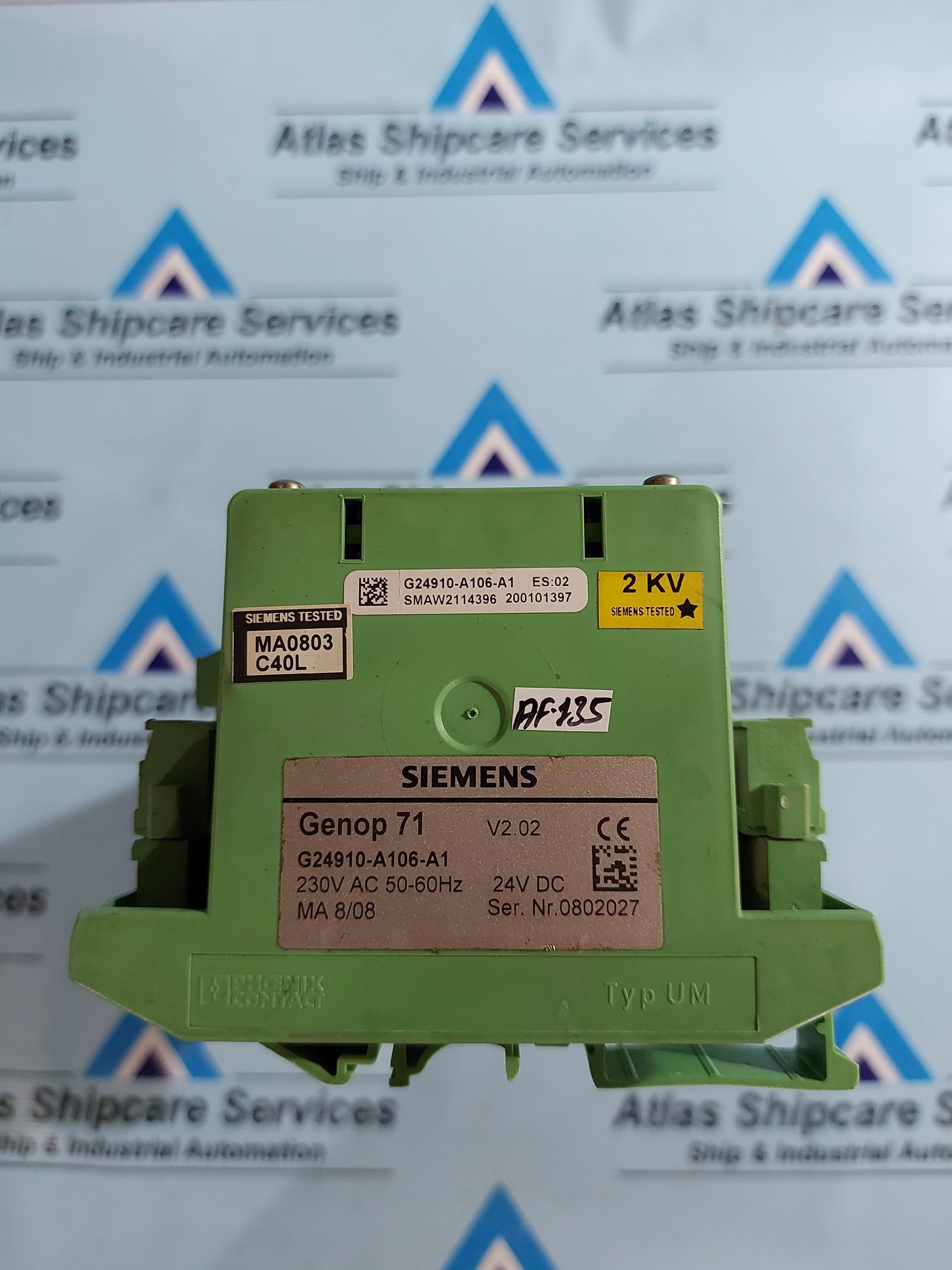 SIEMENS GENOP 71 GENERATOR PROTECT AND SYNCHRONISING UNIT G24910-A106-A1
