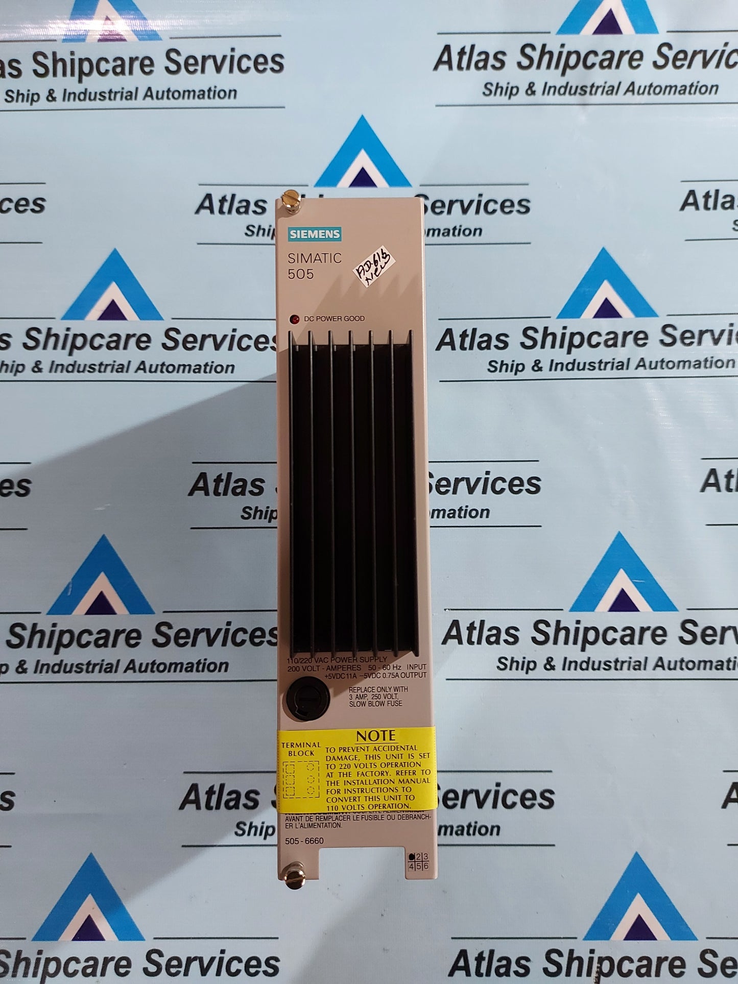 SIEMENS SIMATIC 505-6660 110/220 VAC POWER SUPPLY