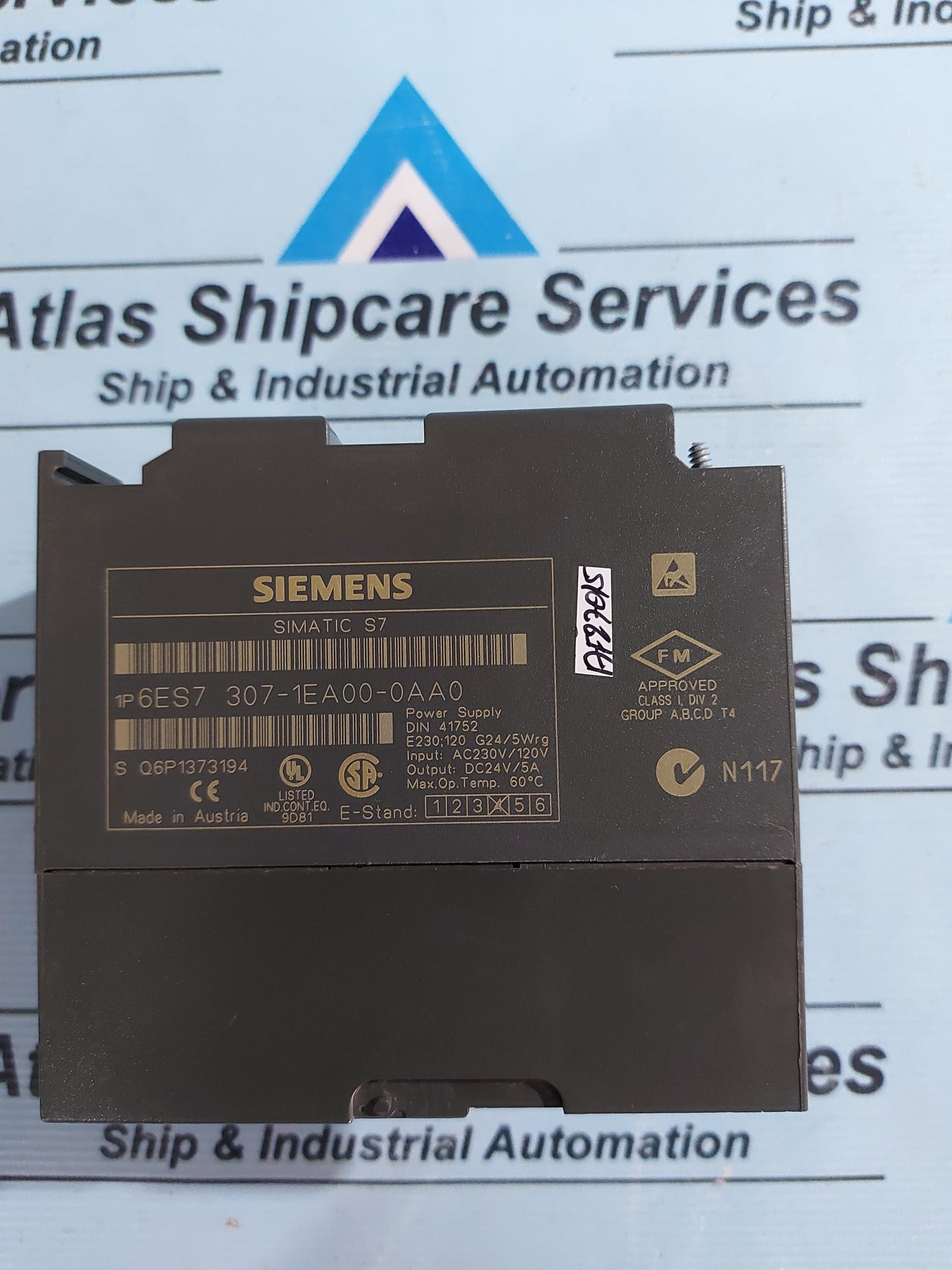 SIEMENS SIMATIC S7 6ES7 307-1EA00-0AA0 POWER SUPPLY MODULE