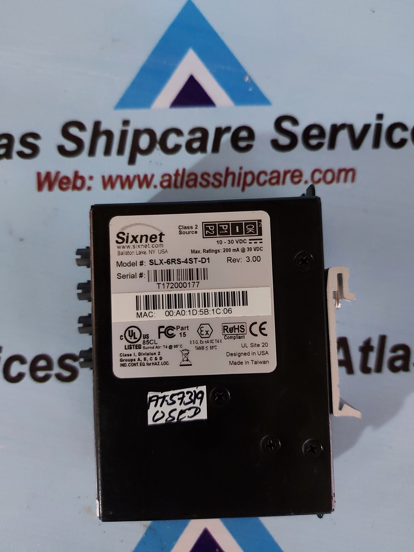 SIXNET SLX-6RS-4ST-D1 6-PORT INDUSRIAL ETHERNET SWITCH