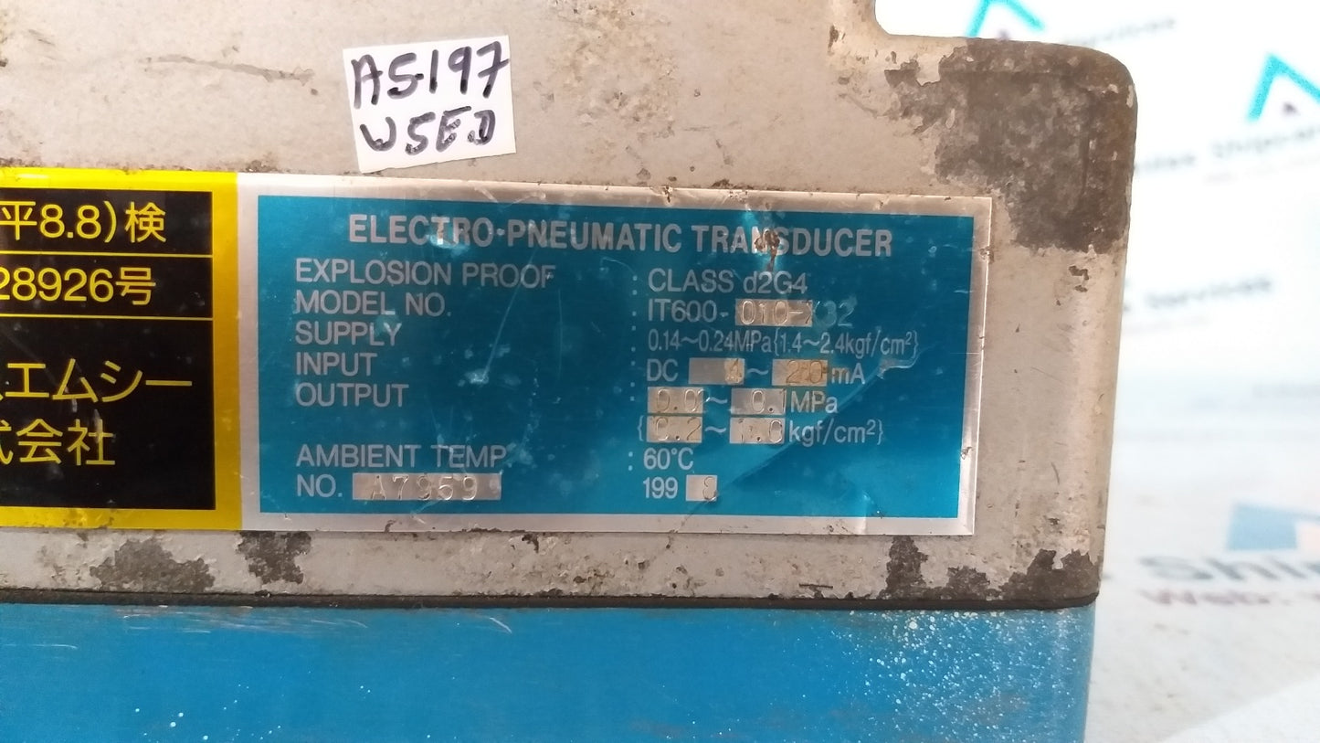 SMC IT600-070-X32 Electro-Pneumatic Transducer