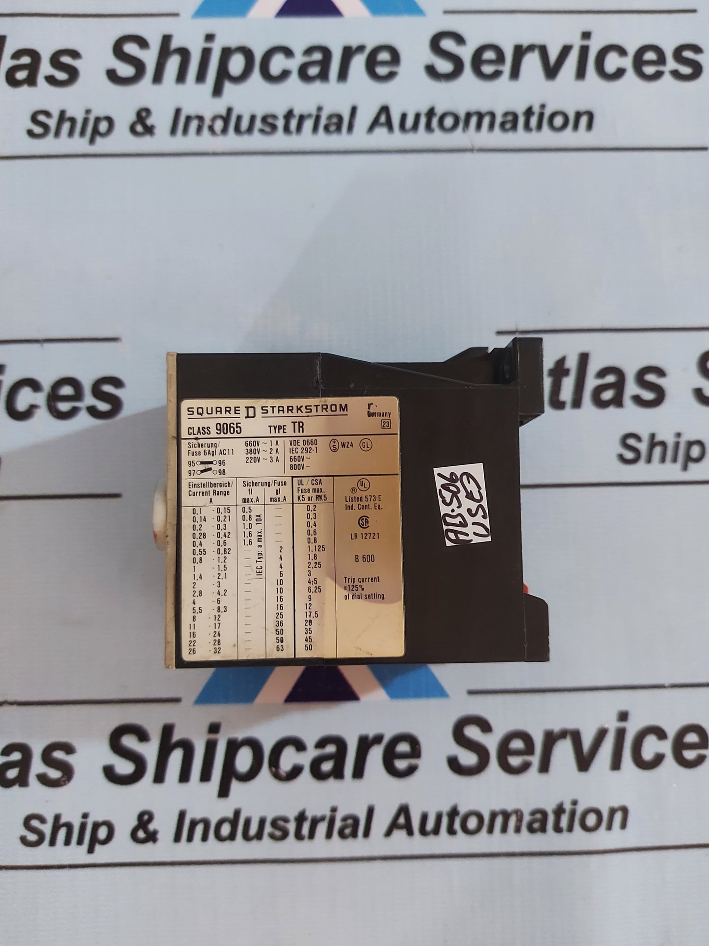 SQUARE D CLASS 9065 TYPE TR 11 OVERLOAD RELAY