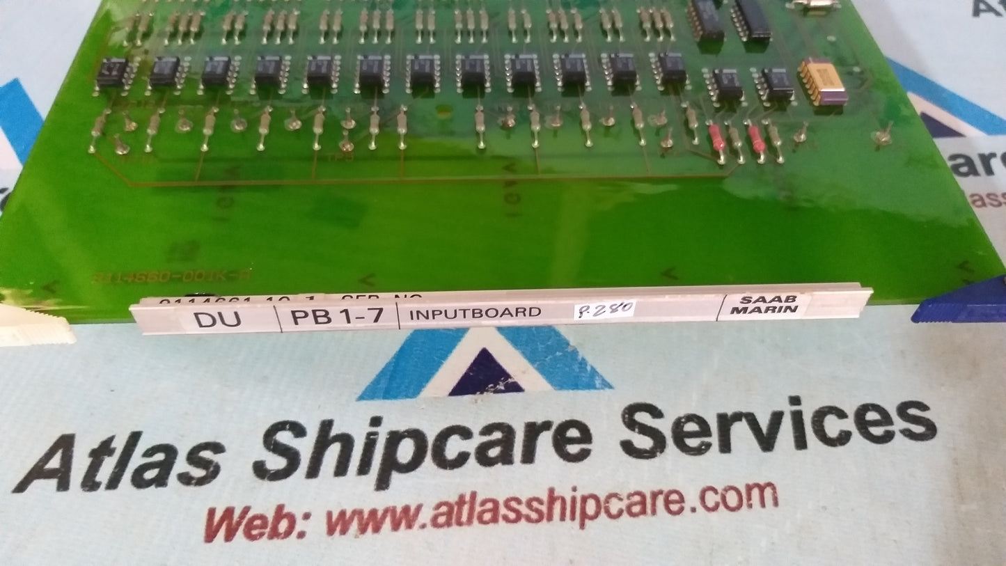 Saab Marine DU PB 1-7 Input Board 9114660-001K