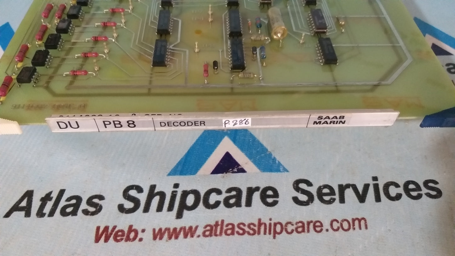 Saab Marine DU PB 8 Decoder Board 9114662-001K-A