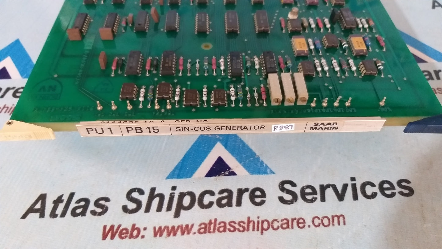 Saab Marine PU 1 PB 15 Sin-Cos Generator 9114624-004K