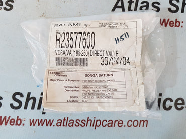 Salami Spa R23577600 VD8A/VA (186-250) Relief Valve H511