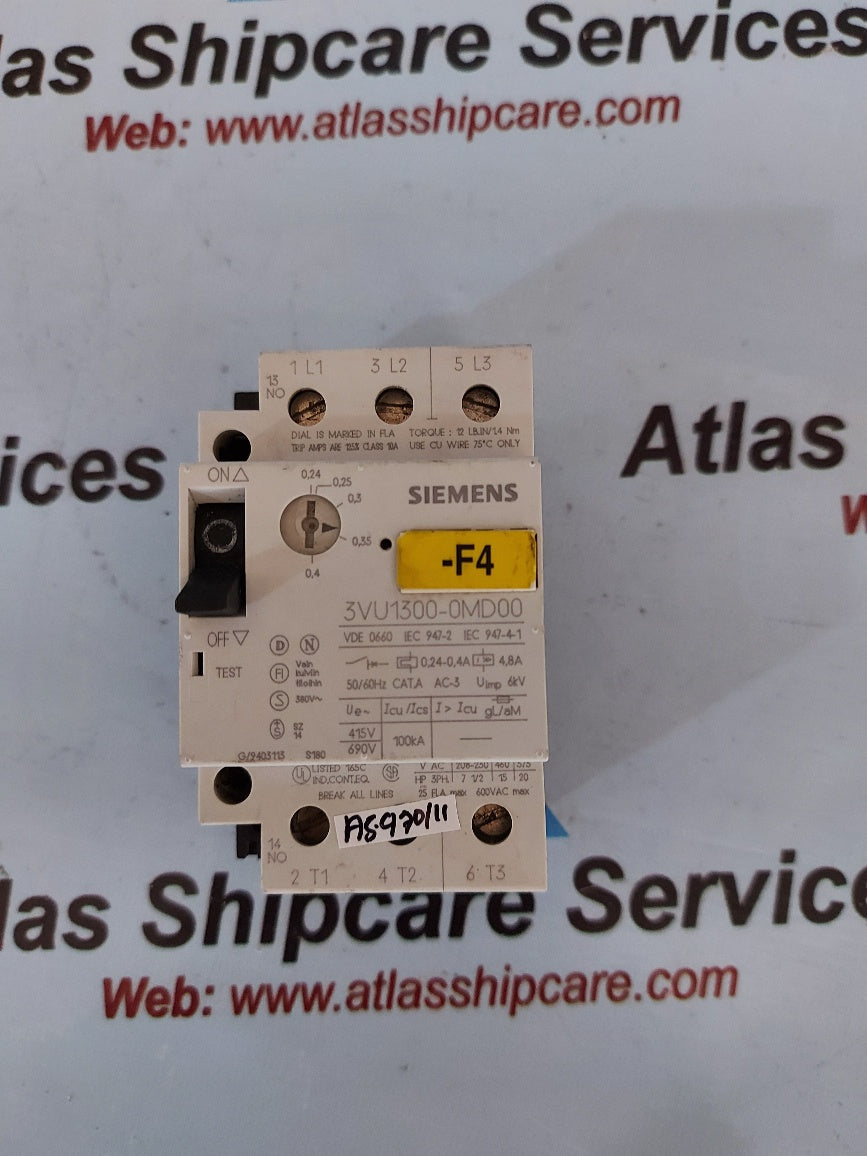 Siemens 3VU1300-0MD00 Starter Motor Protection