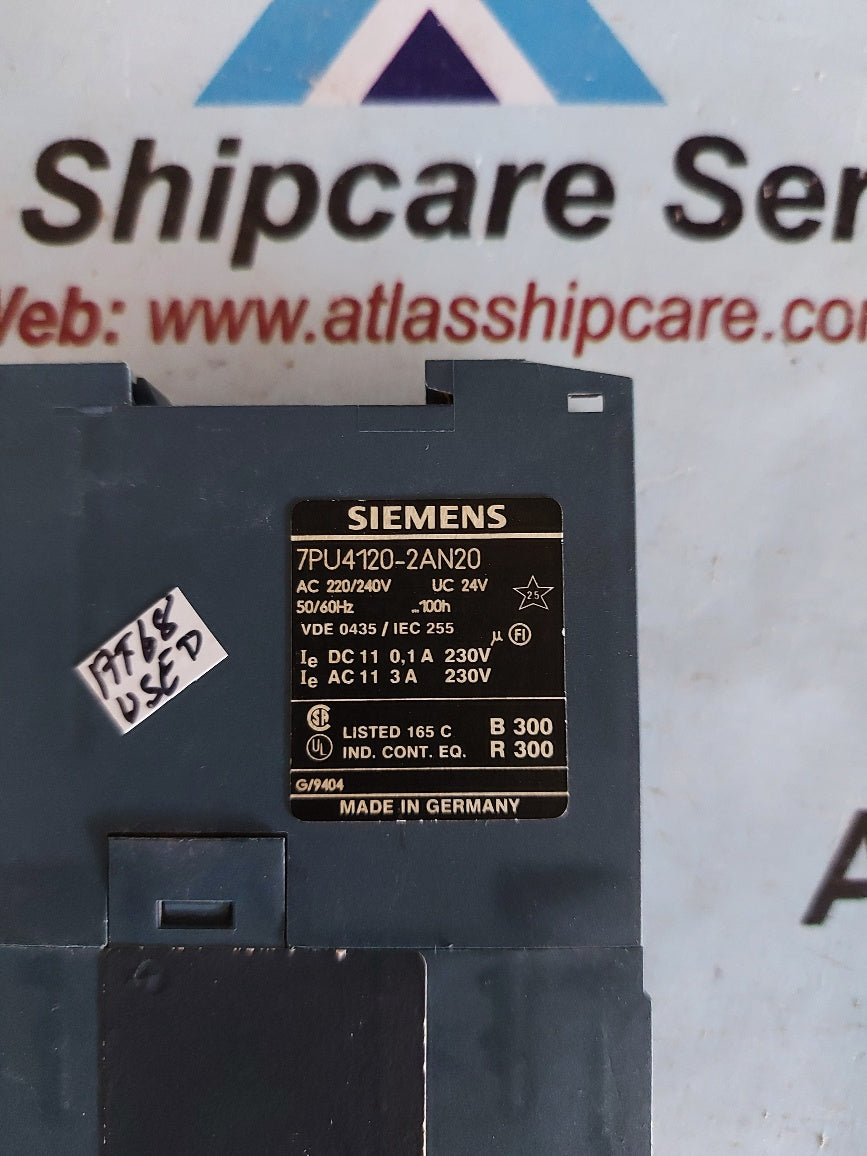 Siemens 7PU4120-2AN20 Timer Relay