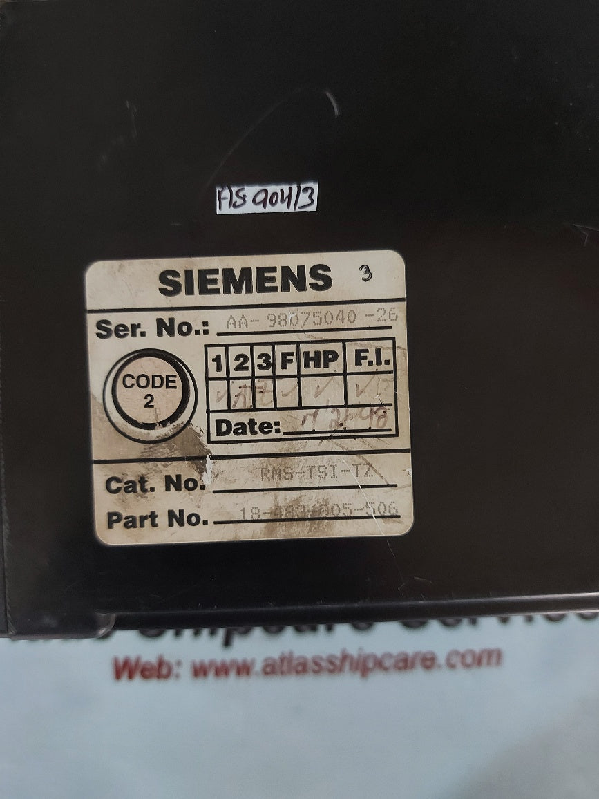 Siemens RMS-TSI-TZ Static Trip III Circuit Breaker Trip Unit