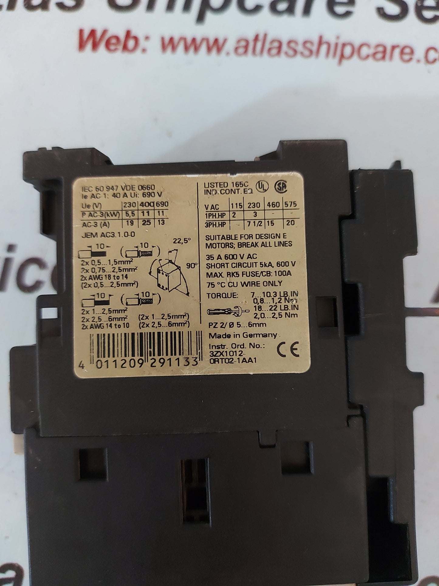 Siemens Sirius 3R 3RT1026-1B..0 Motor Starter Contactor