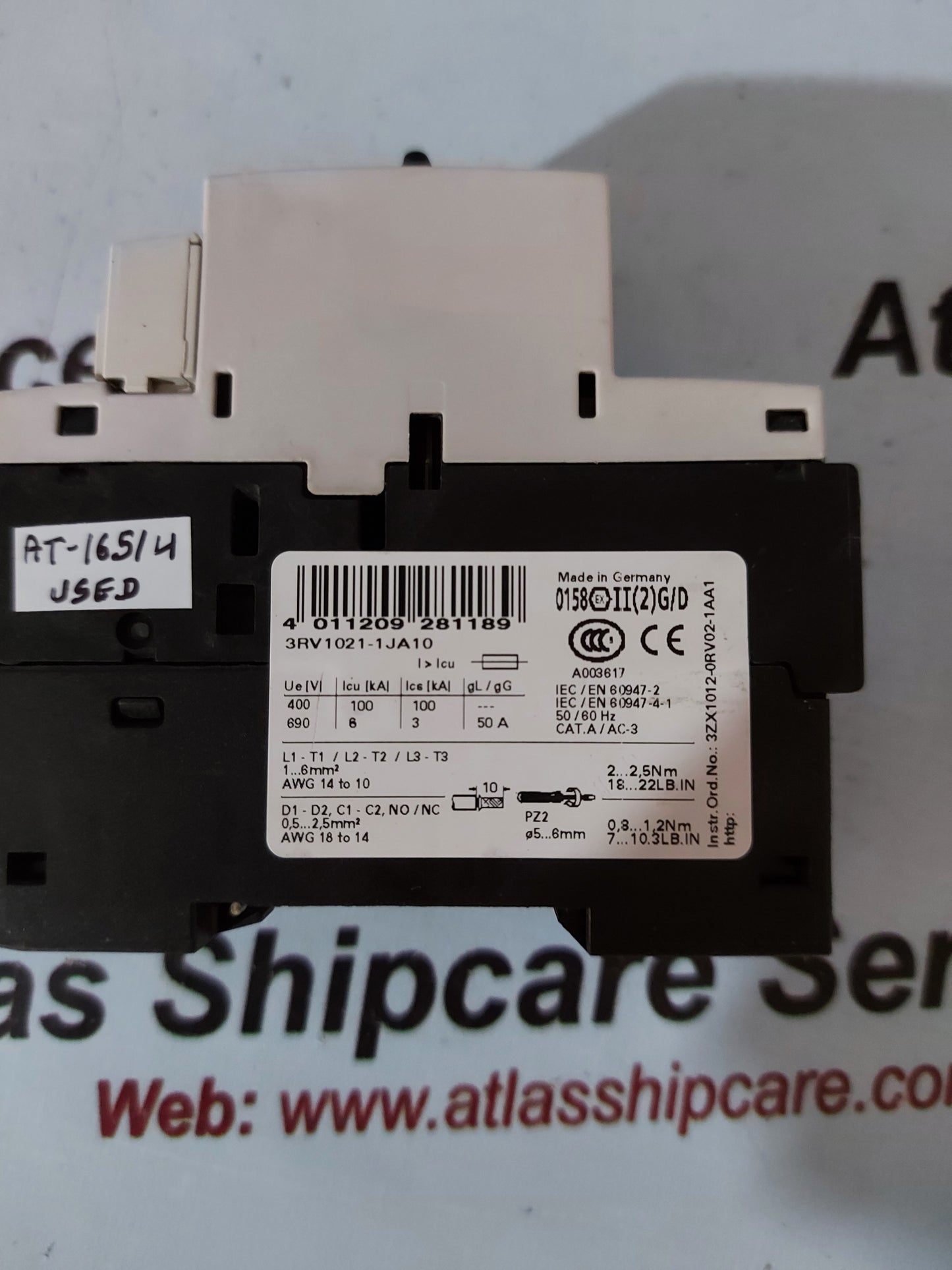 Siemens Sirius 3RV1021-1JA10 Motor Starter Protector