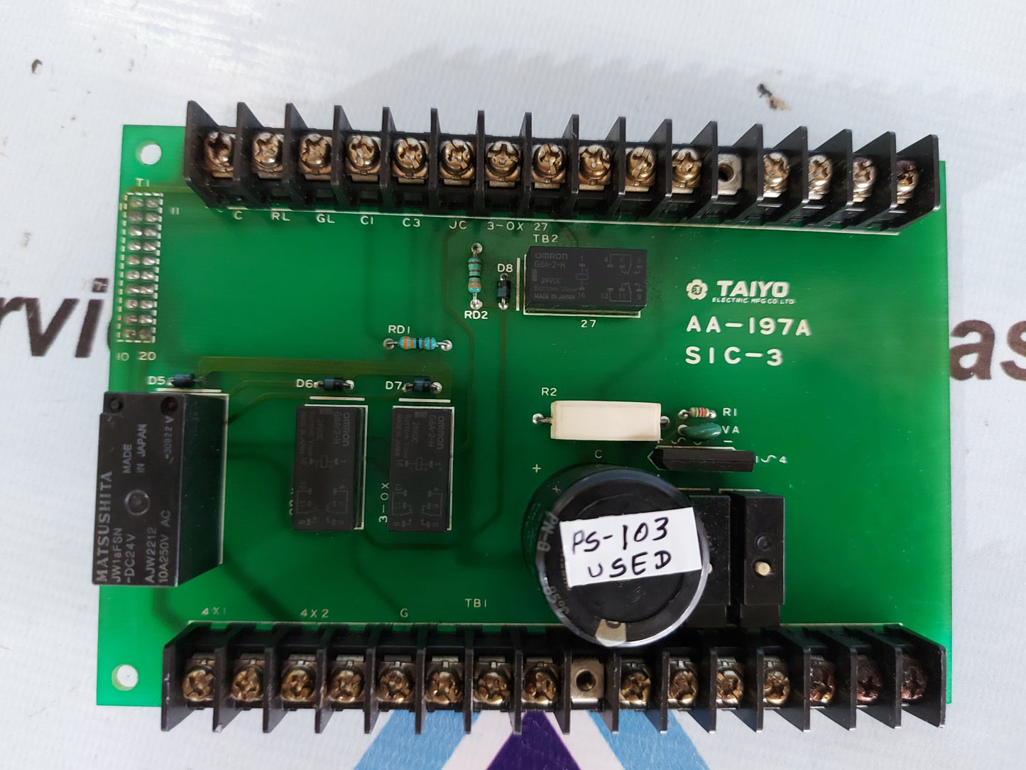TAIYO AA-197A SIC-3 DISPLAY PCB MODULE
