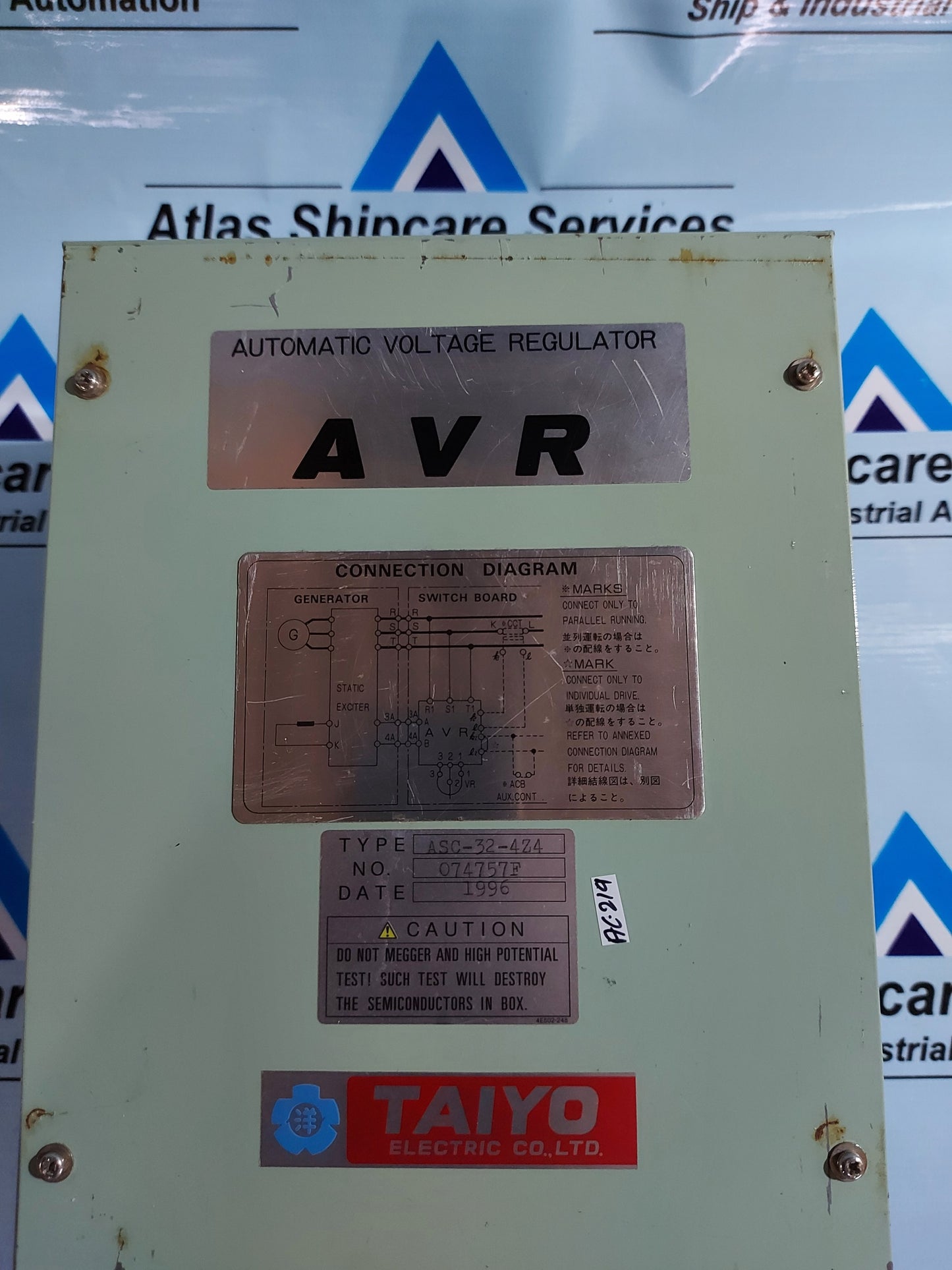 TAIYO ASC-32-4Z4 AUTOMATIC VOLTAGE REGULATOR