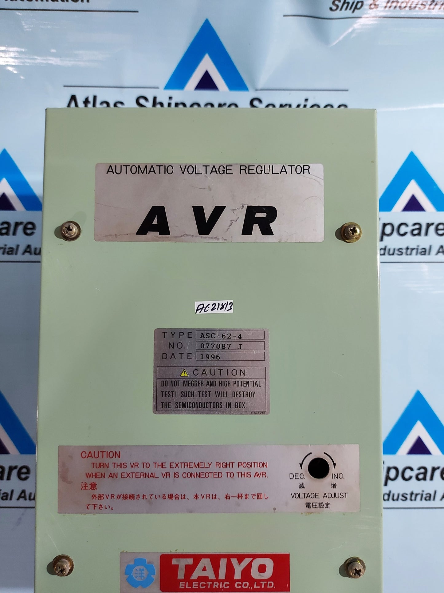 TAIYO ASC-62-4 AUTOMATIC VOLTAGE REGULATOR