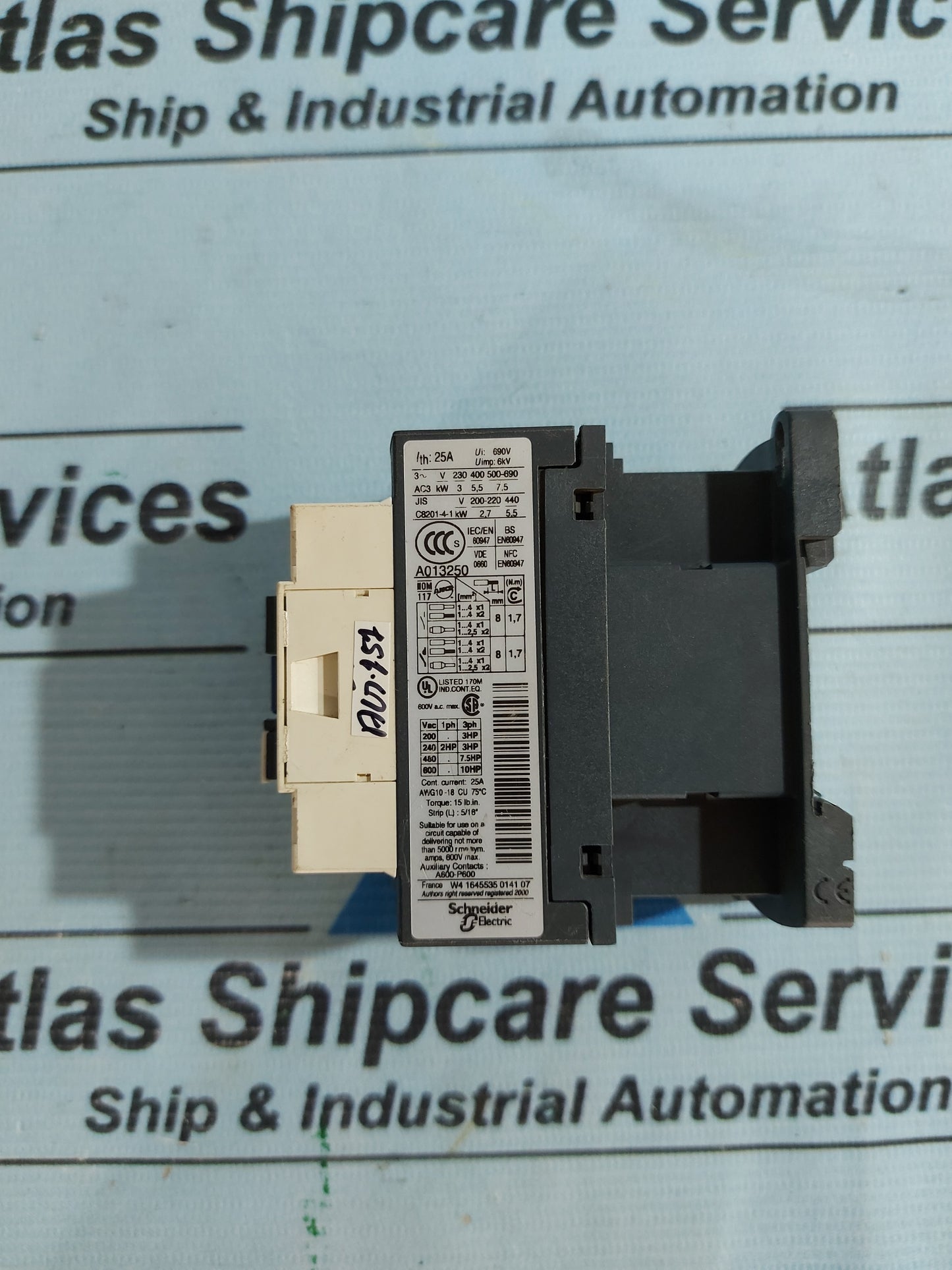 TELEMECANIQUE LC1D12 CONTACTOR 25A 600VAC AG151