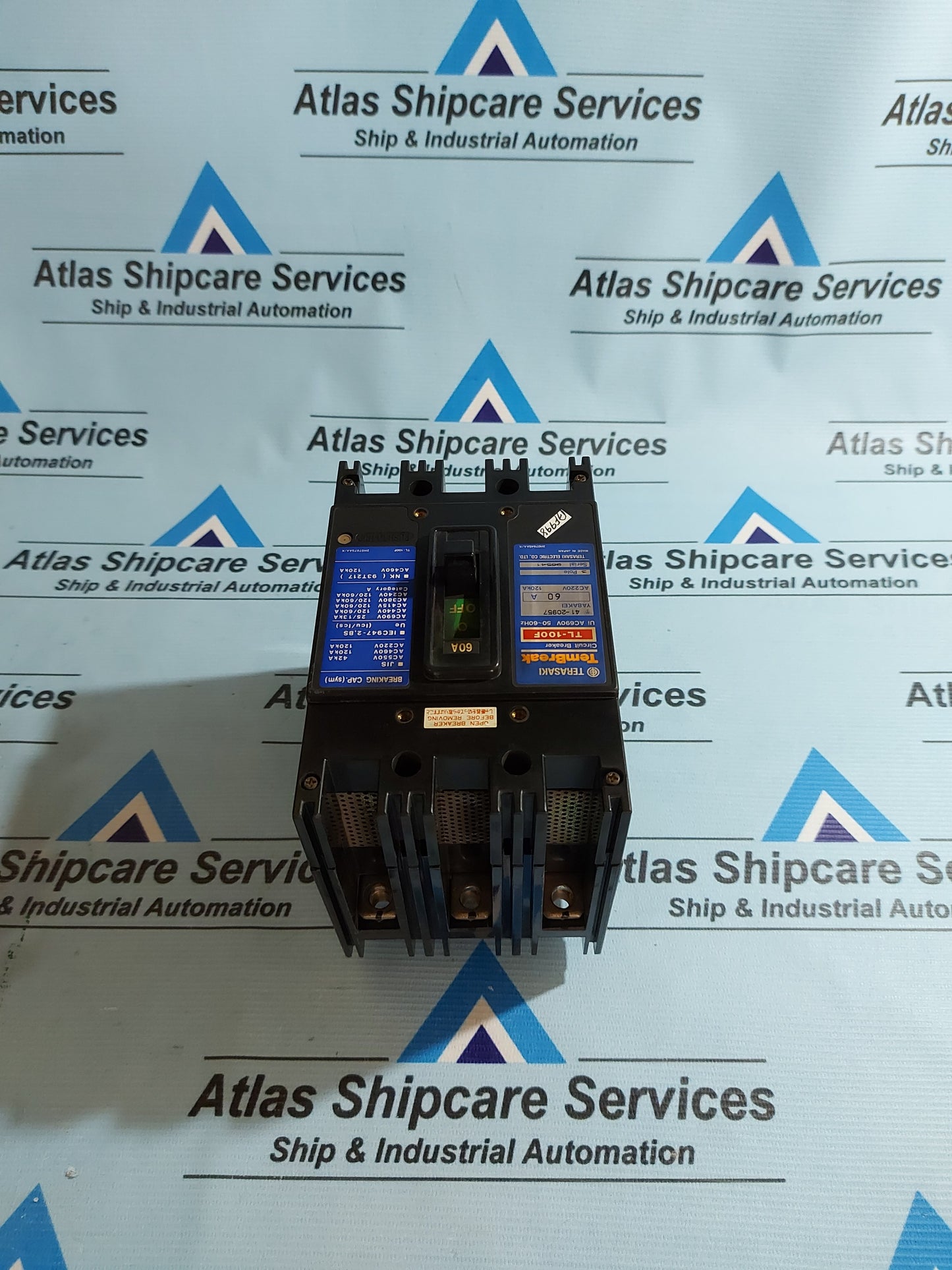 TERASAKI TL-100F TEMBREAK MOLDED CASE CIRCUIT BREAKER 3 POLE AC690V 50~60Hz