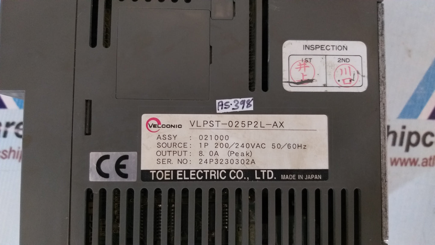 Toei Velconic VLPST-025P2L-AX Servo Drive