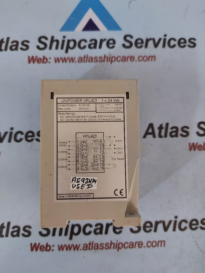 Unipower HLP423 Motor Load Monitor Relay