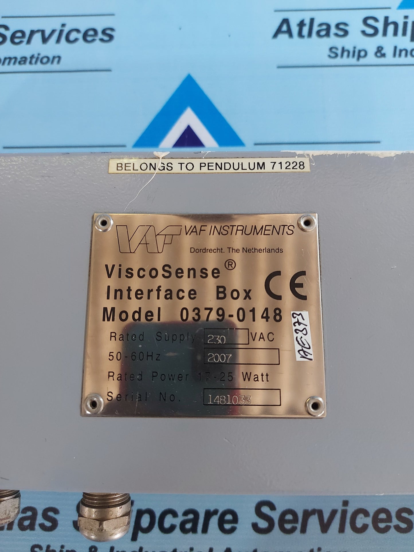 VAF INSTRUMENTS 0379-0148 VISCOSENSE INTERFACE BOX