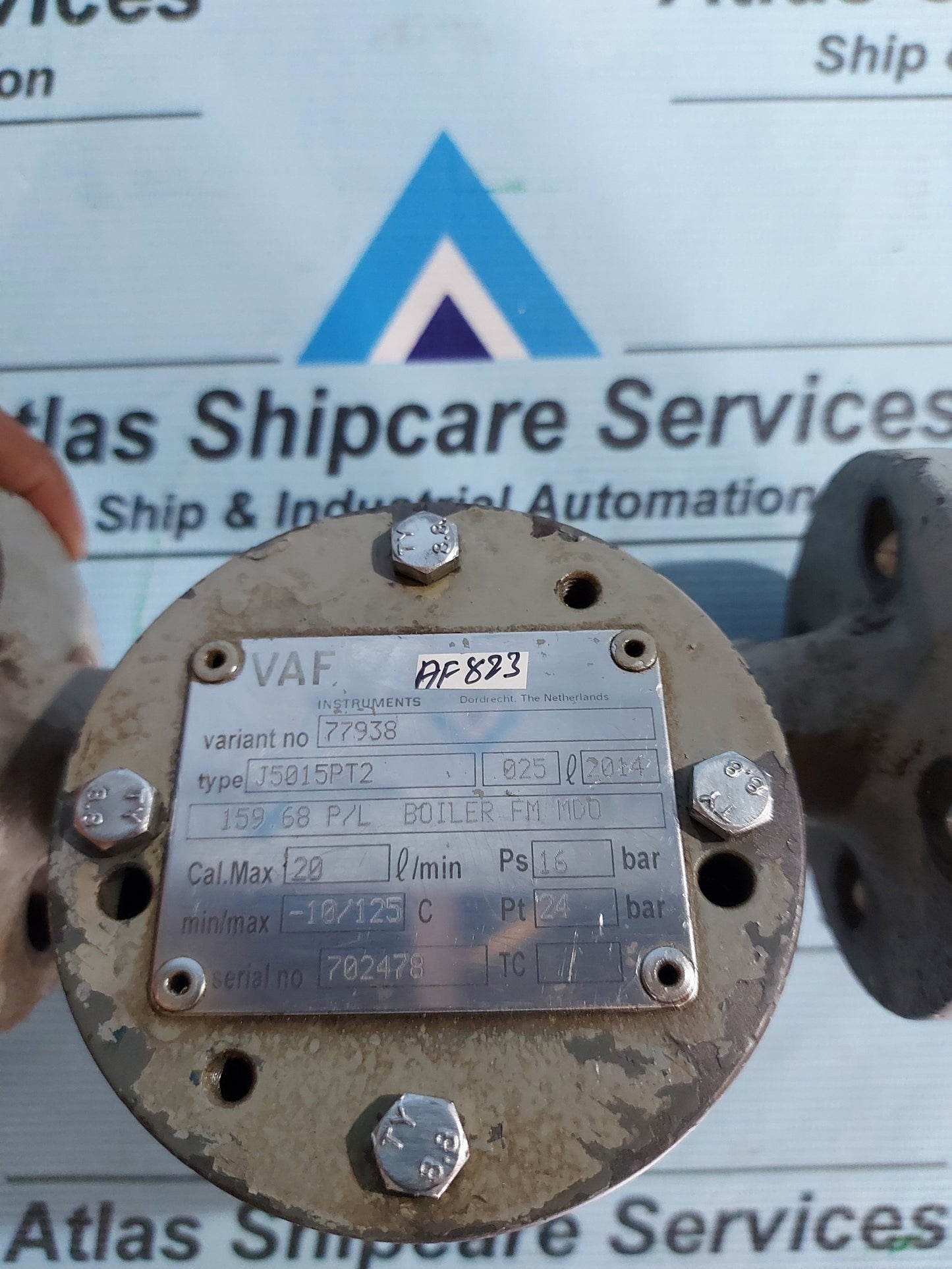 VAF INSTRUMENTS J5015PT2 FLOWMETER INDUSTRIAL MARINE VANE METER