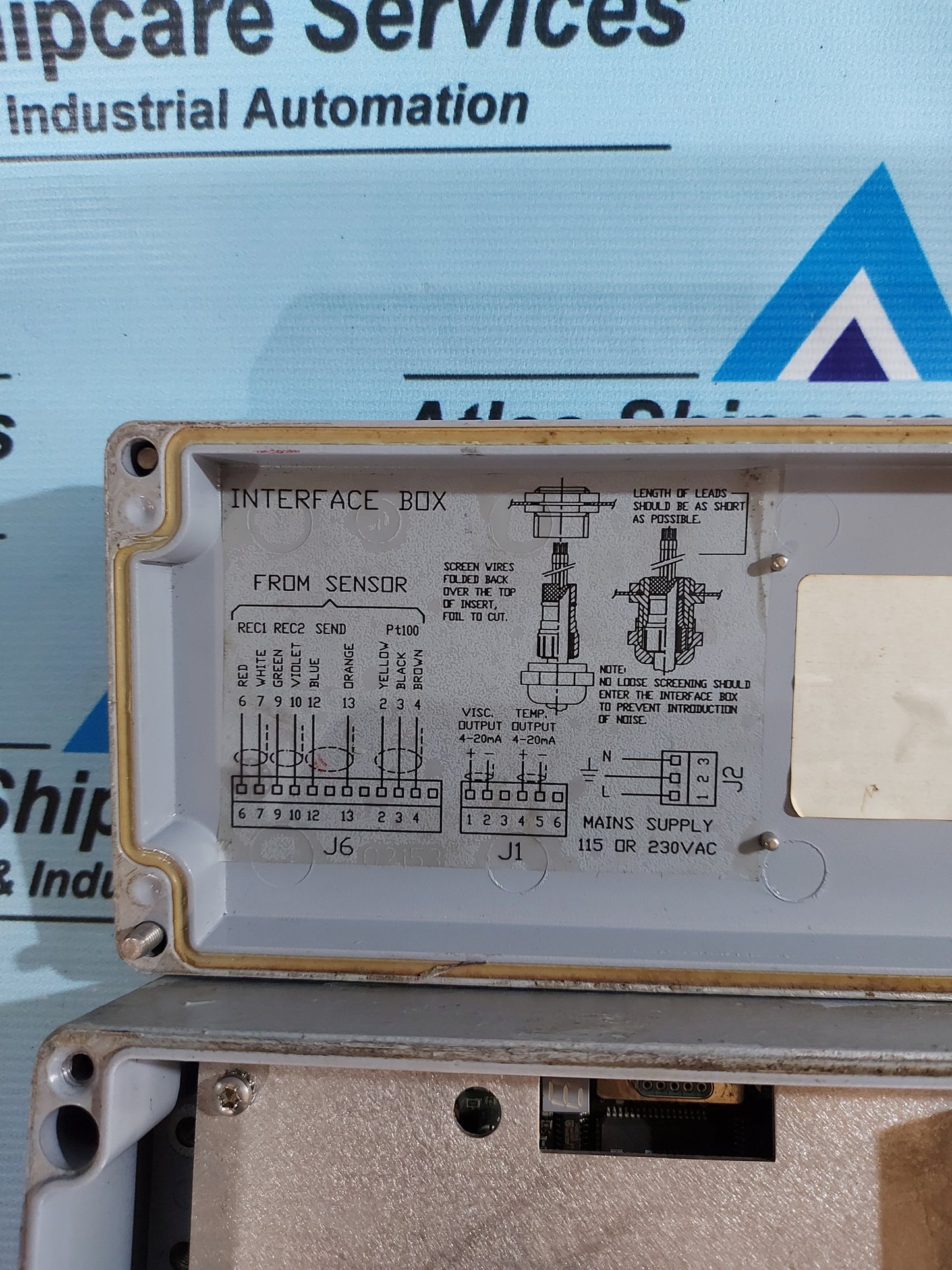 VAF VISCOSENSE 0379-0115 INTERFACE BOX WITH SENSOR