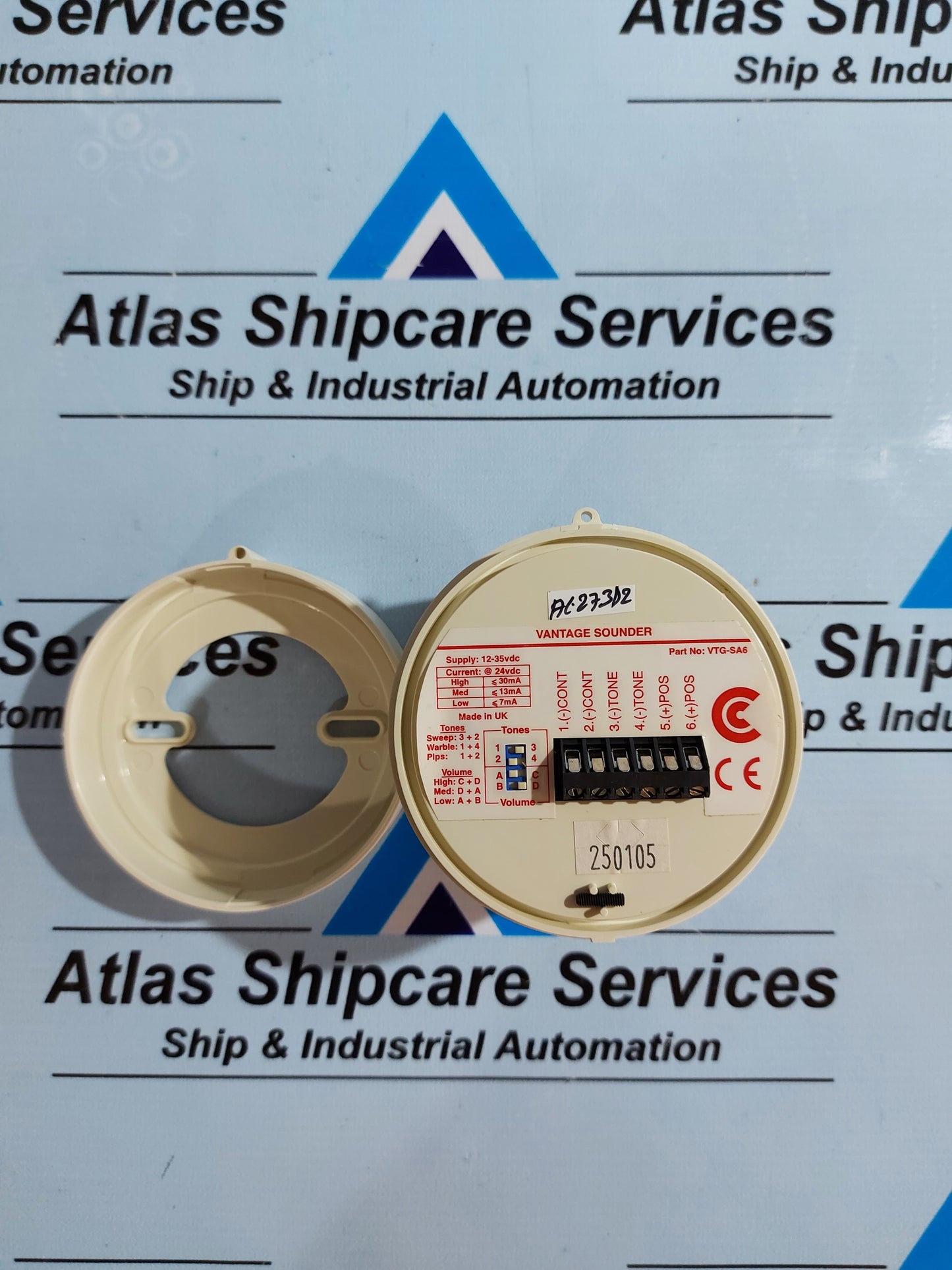 VANTAGE SPATIAL FIRE ALARM SOUNDER VTG-SA6