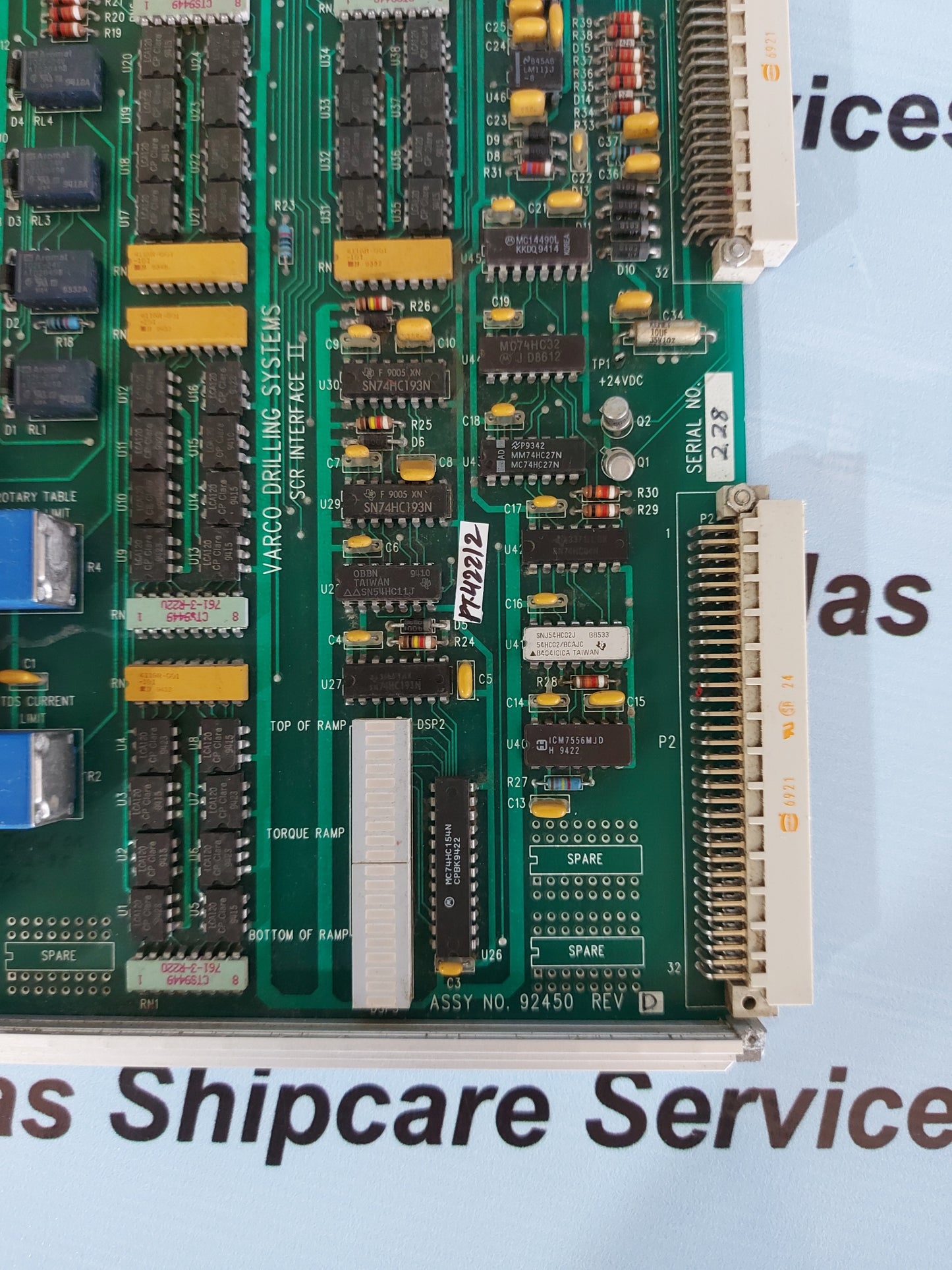 VARCO DRILLING SYSTEMS 92450 REV.D SCR INTERFACE II PCB CARD