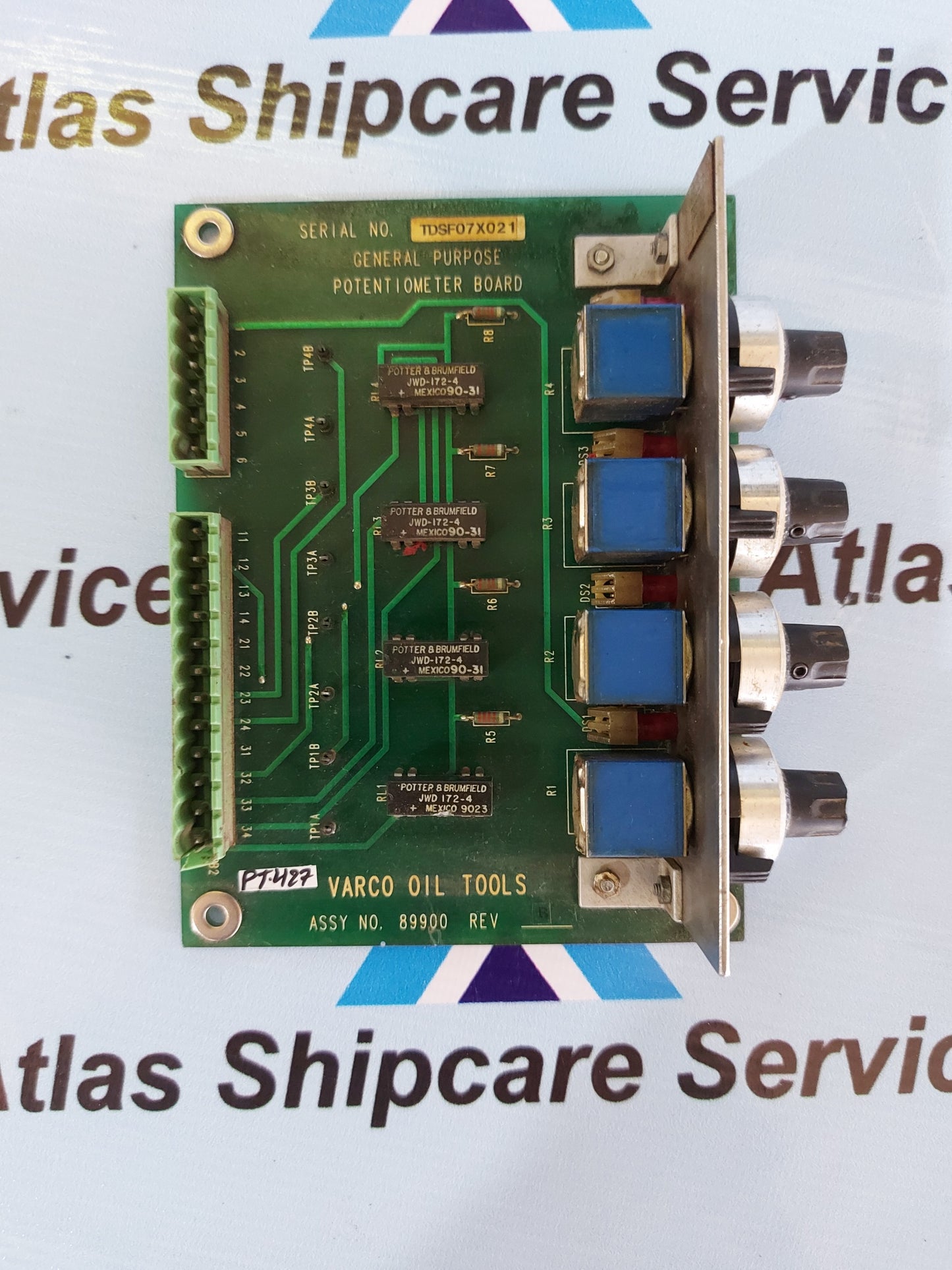 VARCO OIL TOOLS 89900 GENERAL PURPOSE POTENTIOMETER BOARD