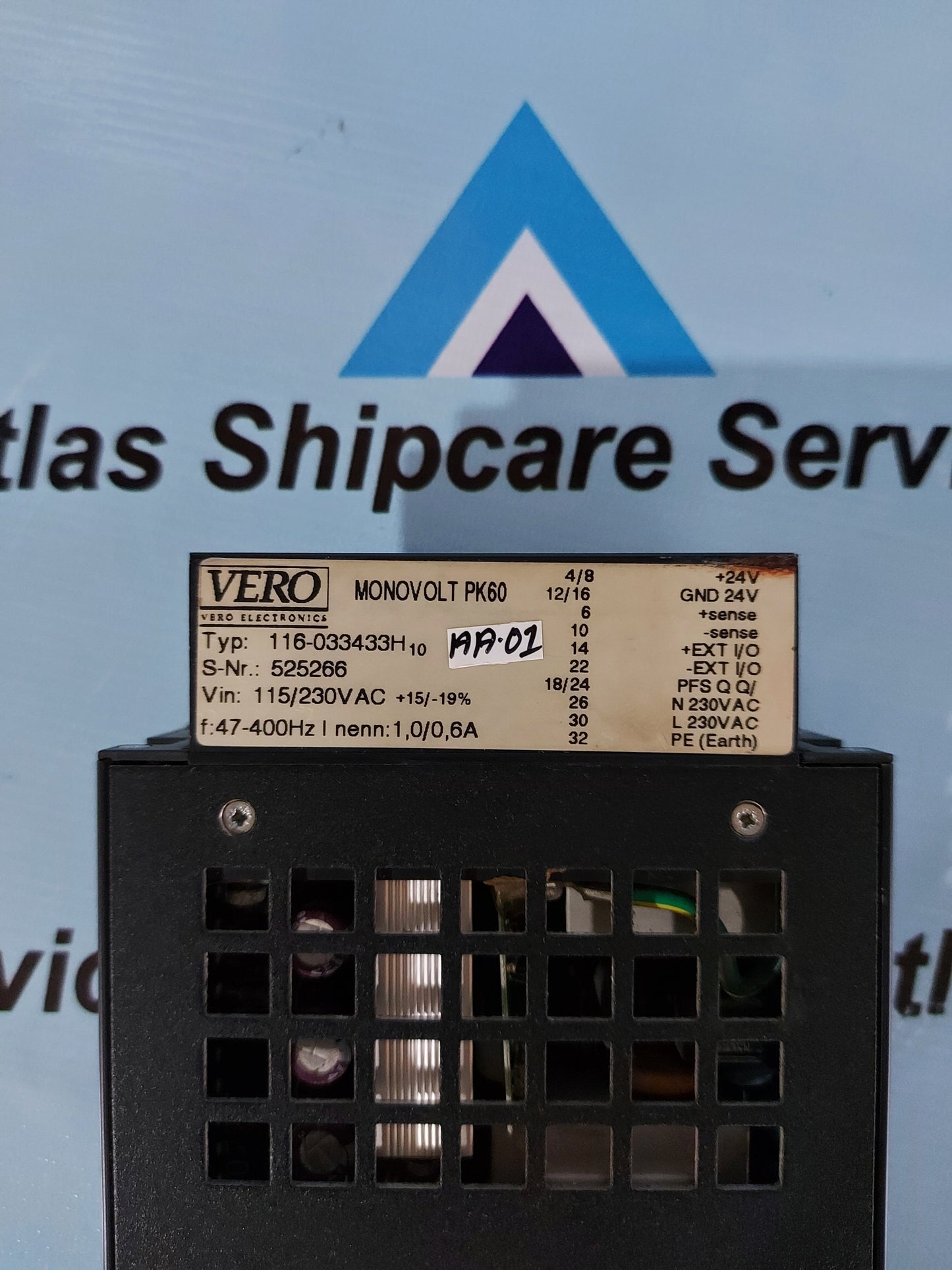 VERO 116-033433H 10 POWER SUPPLY MONOVOLT PK60