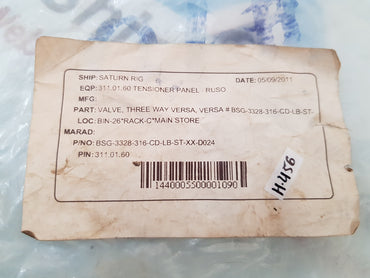 Versa BSG-3328-316-CD-LB-ST-XX-D024 3-Way Solenoid Valve H456