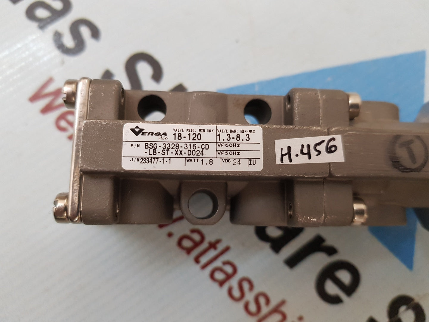 Versa BSG-3328-316-CD-LB-ST-XX-D024 3-Way Solenoid Valve H456
