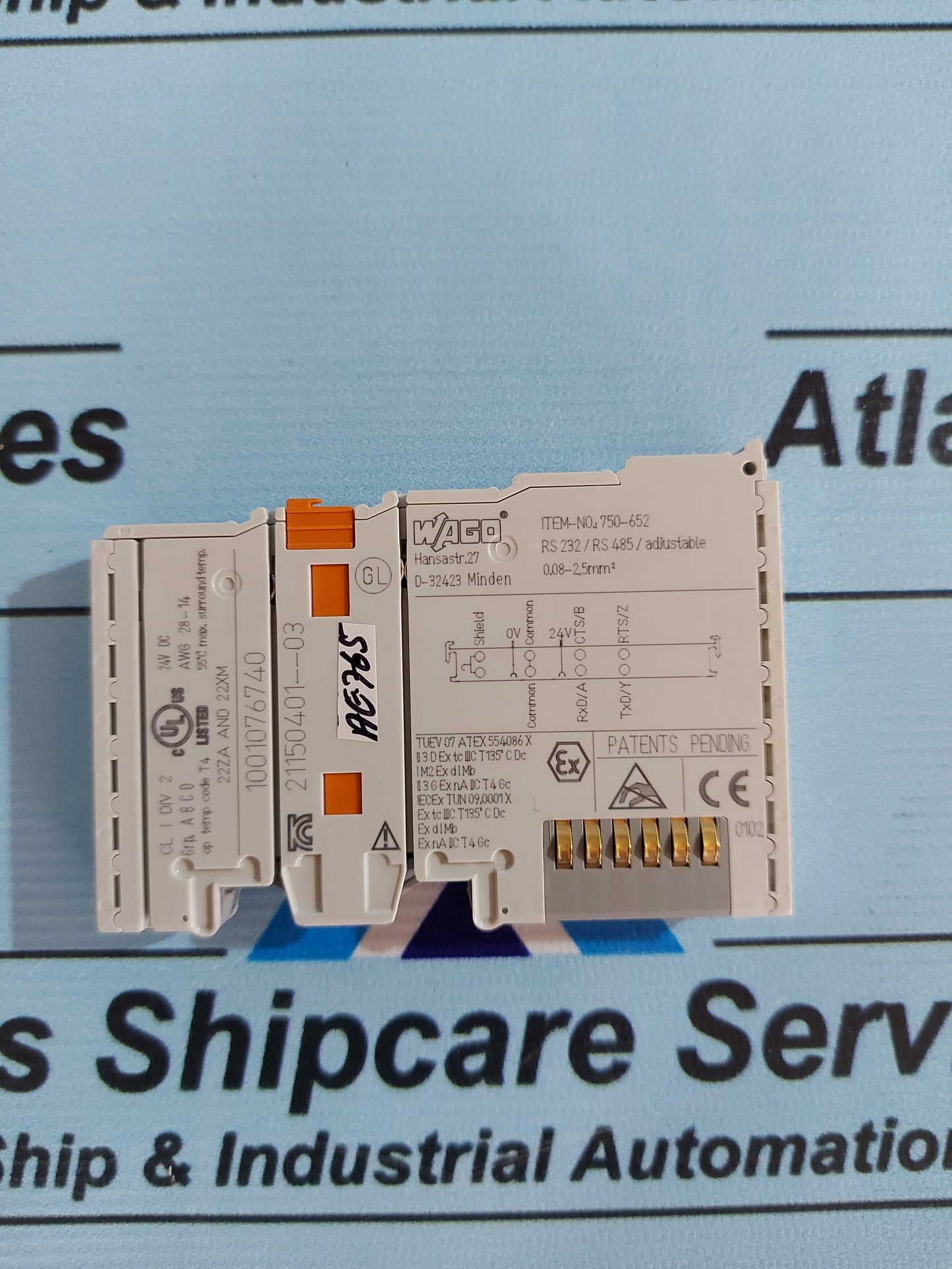 WAGO 750-652 RS 232/RS 485 SERIAL INTERFACE MODULE