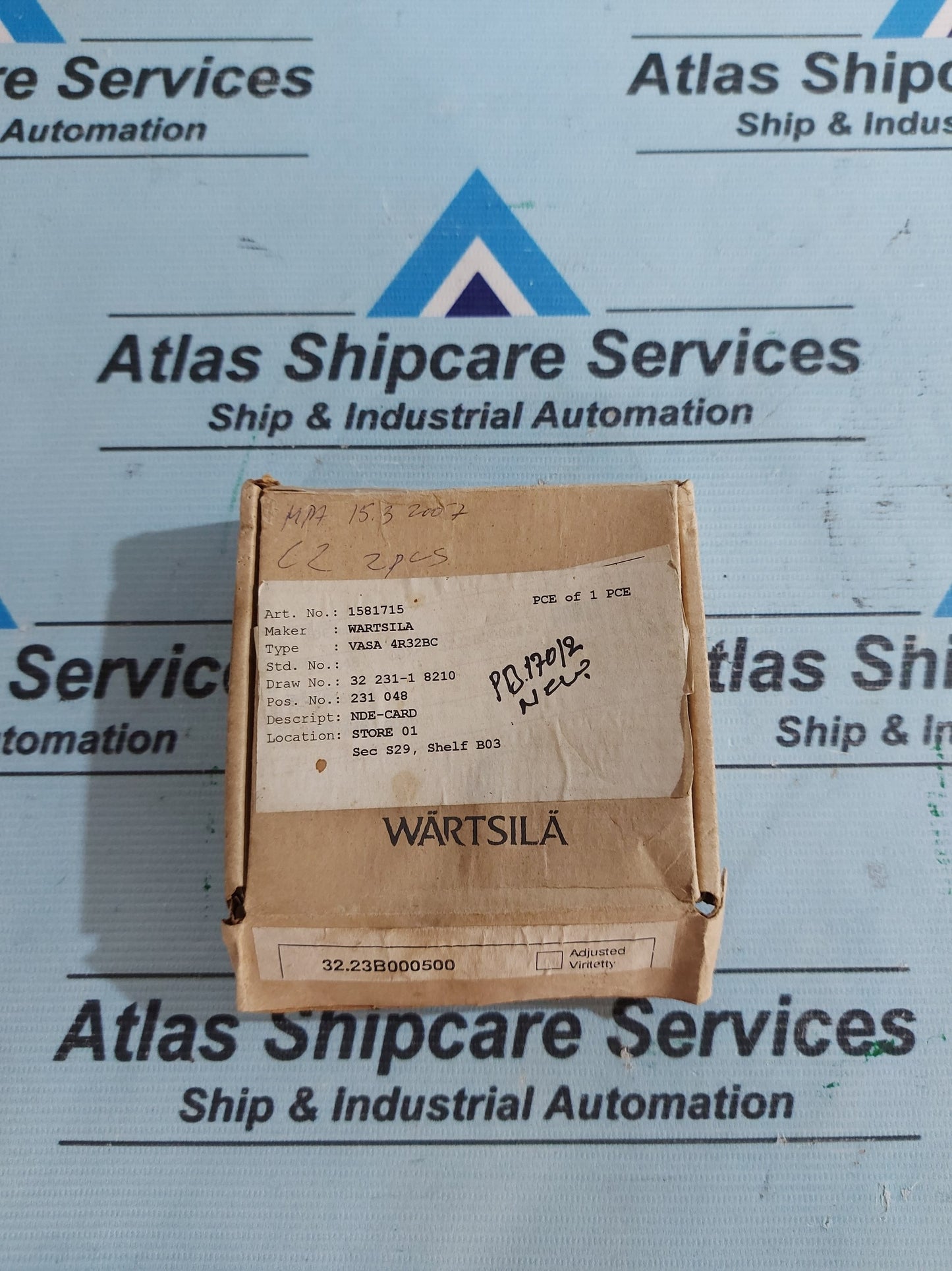 WARTSILA 3223B0000500 C2 NDE-CARD