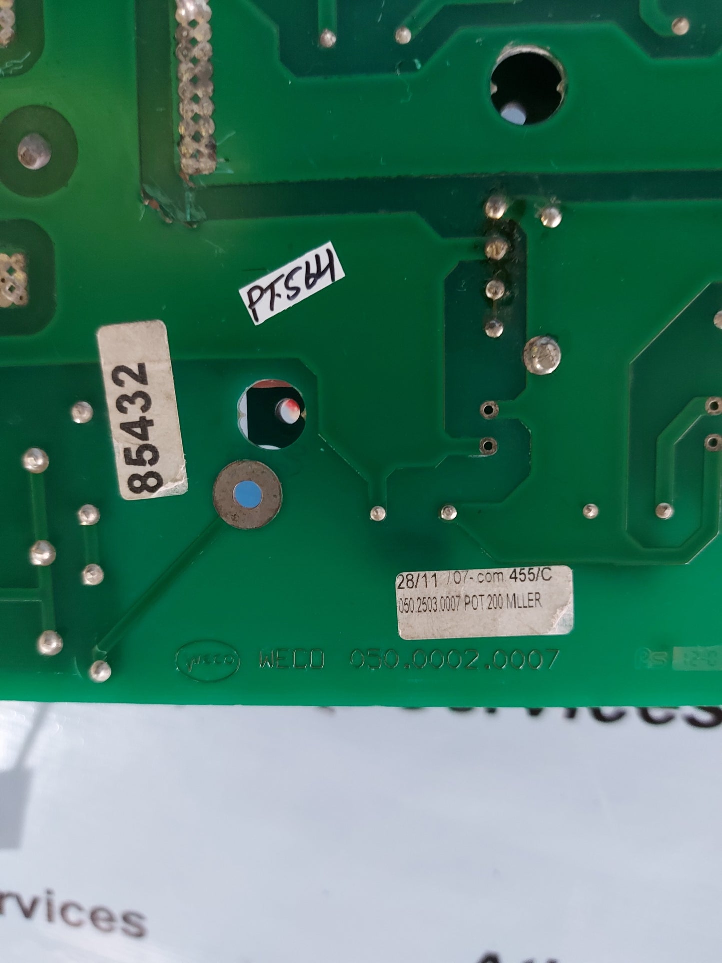 WECO 050.0002.0007 PCB CIRCUIT BOARD