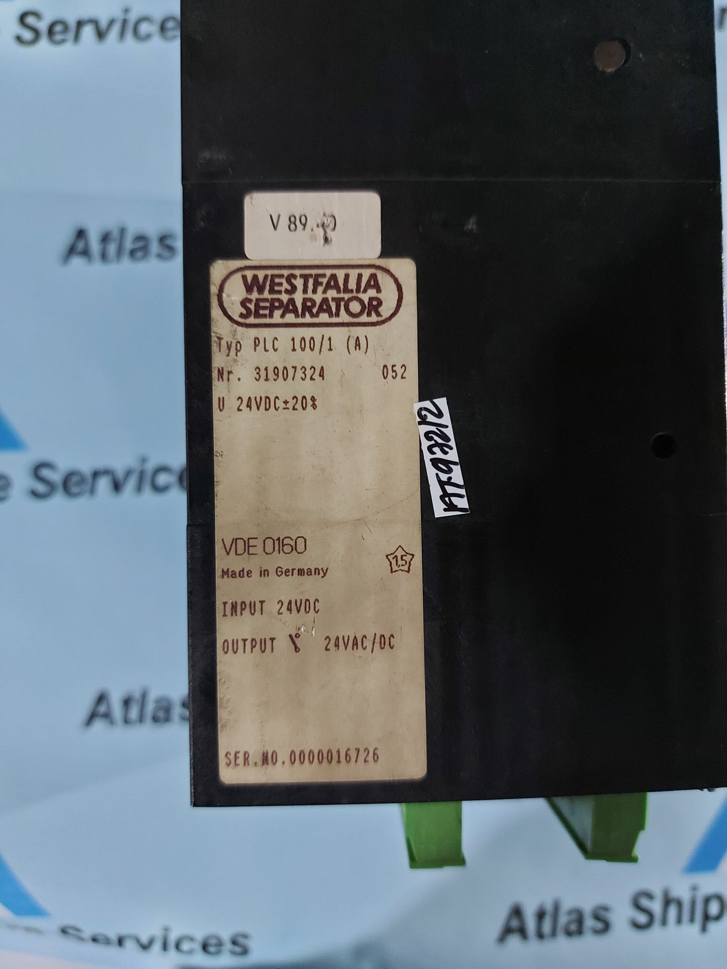WESTFALIA SEPARATOR PLC 100/1 (A) CONTROL UNIT