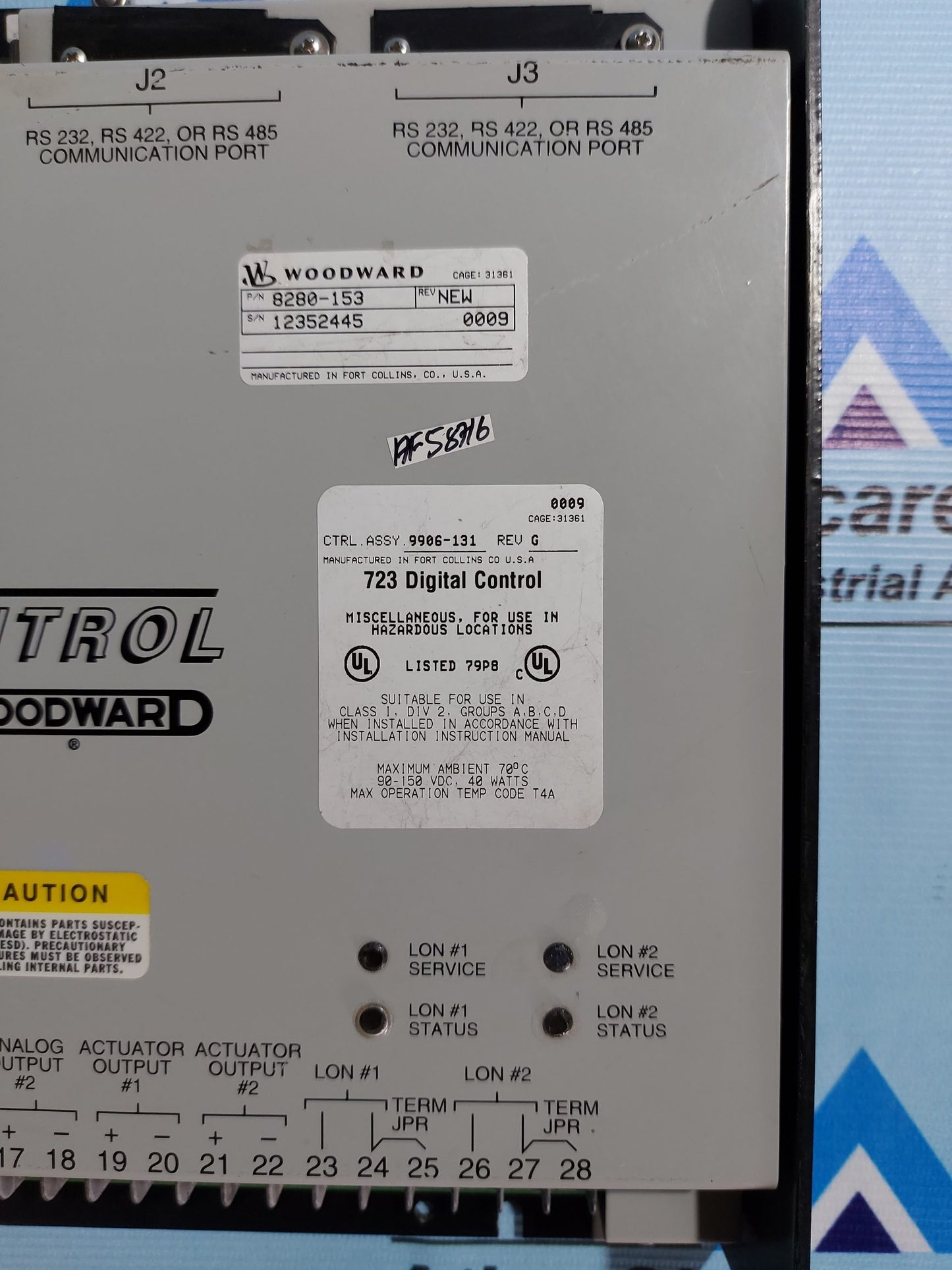 WOODWARD 8280-153 723 DIGITAL CONTROL REV.NEW 90-150 VDC