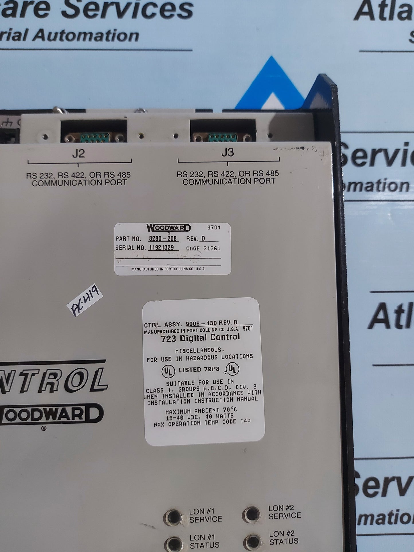 WOODWARD 8280-208 723 DIGITAL CONTROL REV.D