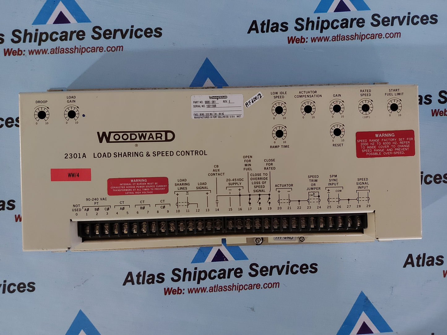 WOODWARD 9906-061 2301A LOAD SHARING & SPEED CONTROL