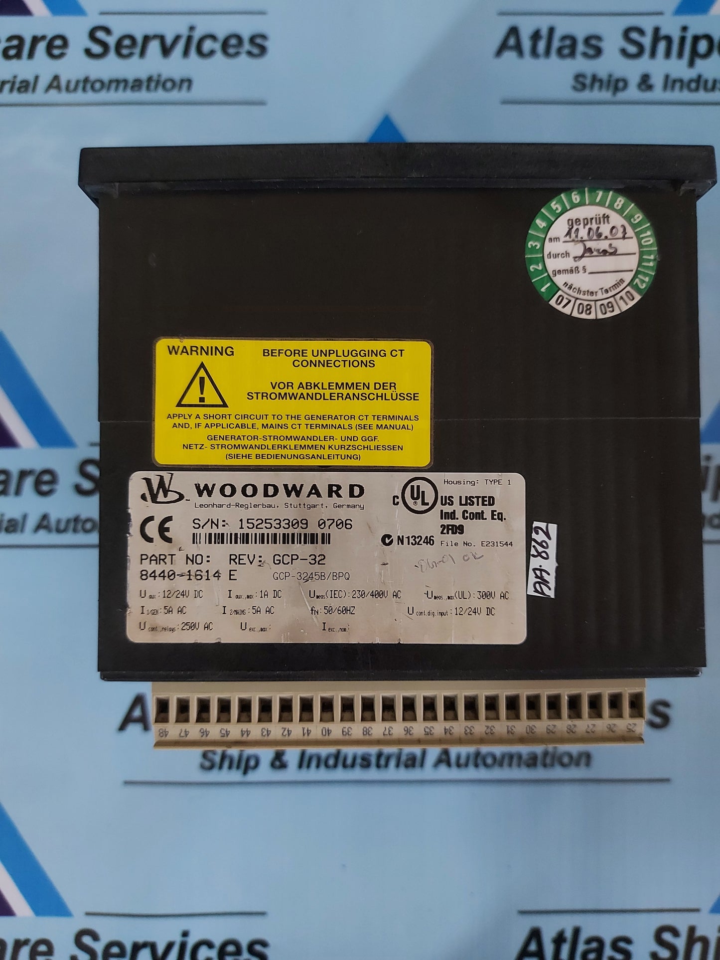 WOODWARD GCP-30 GENSET CONTROL PACKAGE 8440-1614 E