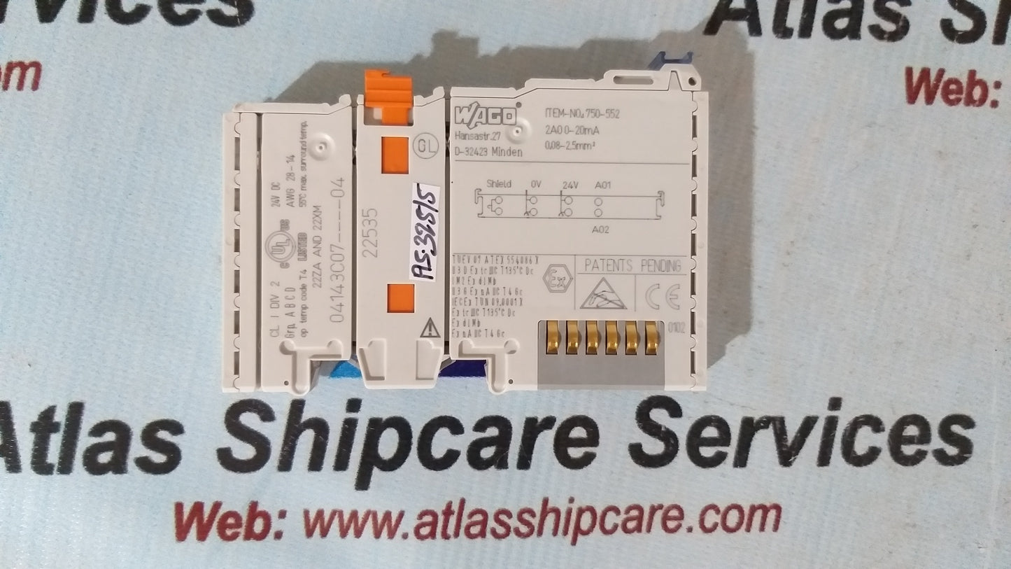 Wago 750-552 2-Channel Analog Output Module