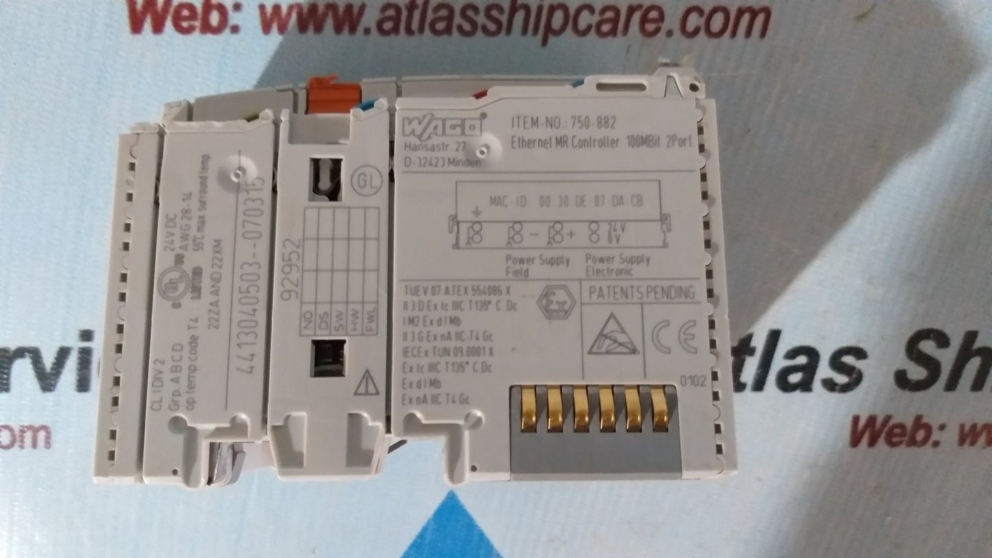 Wago 750-882 Ethernet MR Controller 100MB 2Port