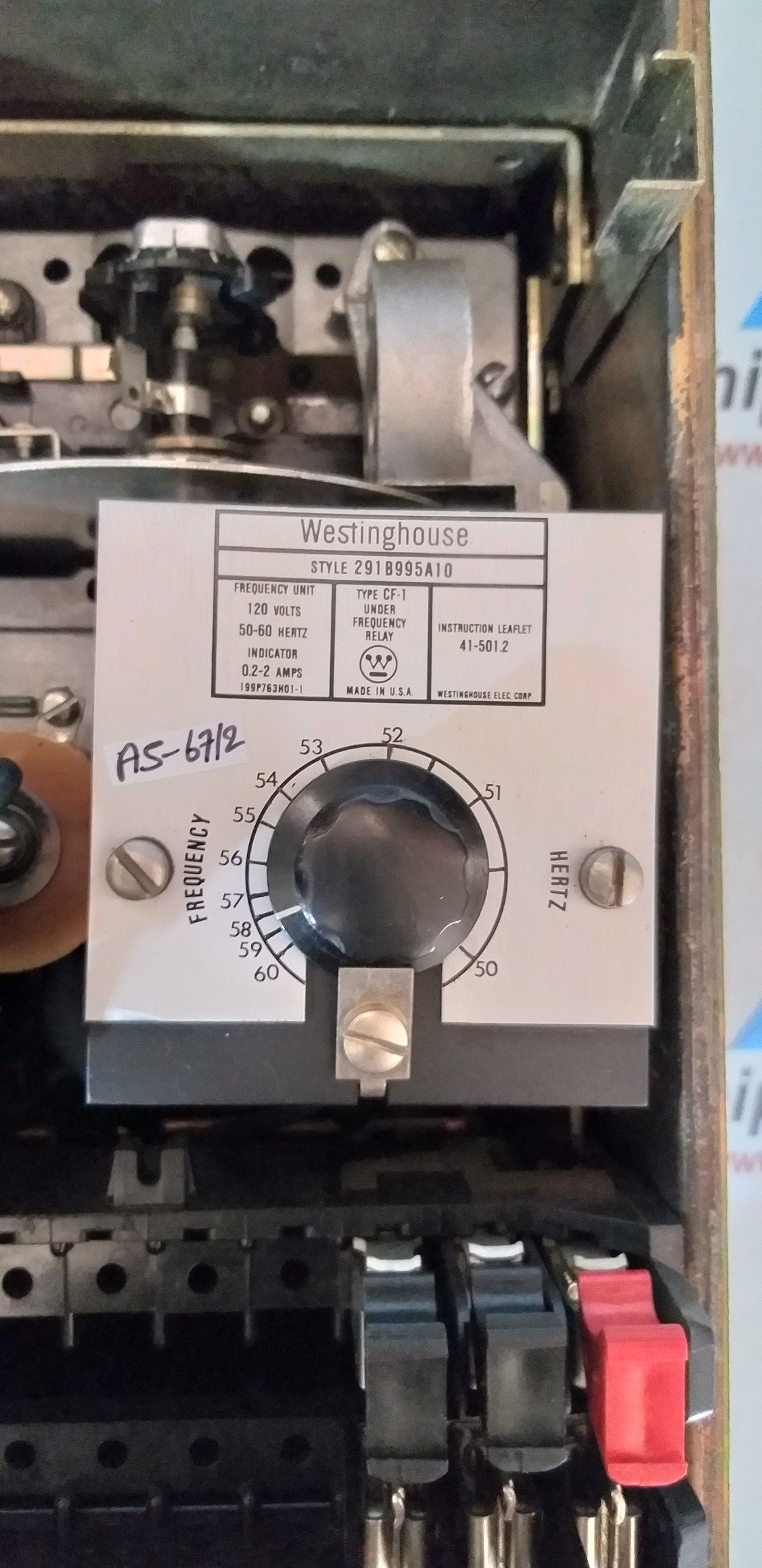 Westinghouse CF-1 Under Frequency Relay