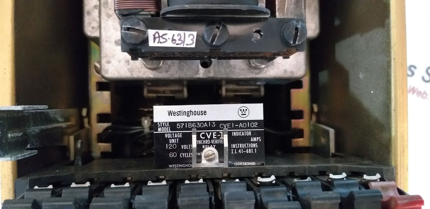 Westinghouse CVE-1 Synchro-Verifier Relay
