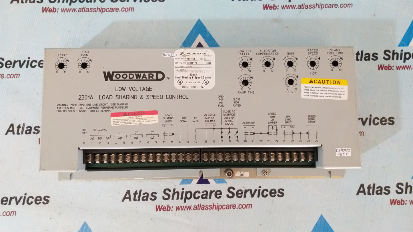 Woodward 9907-018 2301A Load Sharing & Speed Control Rev.E