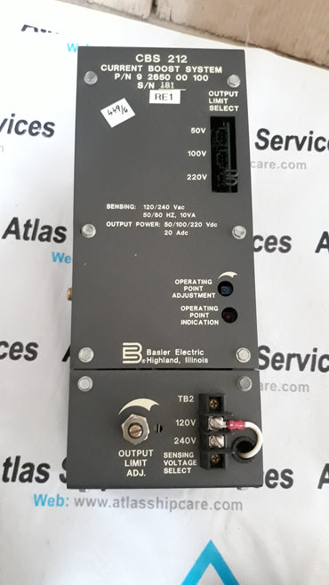 BASLER ELECTRIC CBS 212 CURRENT BOOST SYSTEM