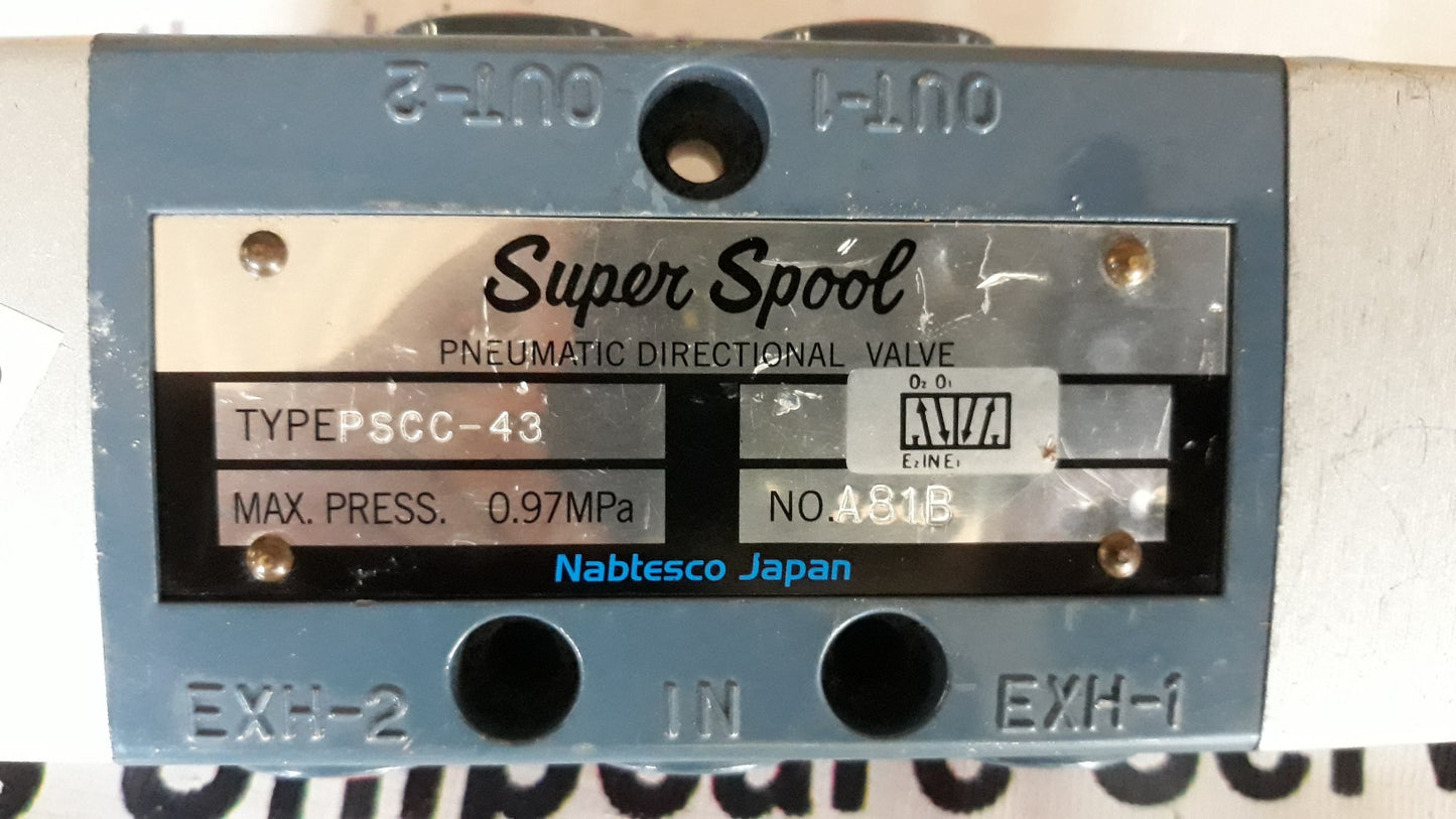 NABTESCO PNEUMATIC DIRECTIONAL VALVE PSCC-43