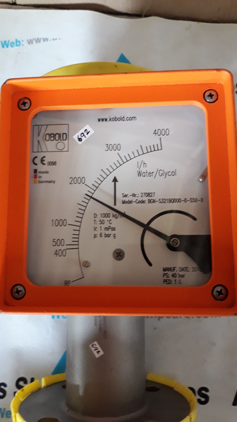 KOBOLD BGN-S321BQ000-0S50-X FLOWMETER