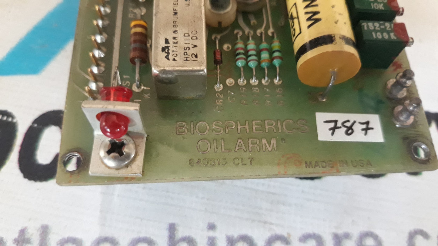 BIOSPHERICS OILARM PCB CARD