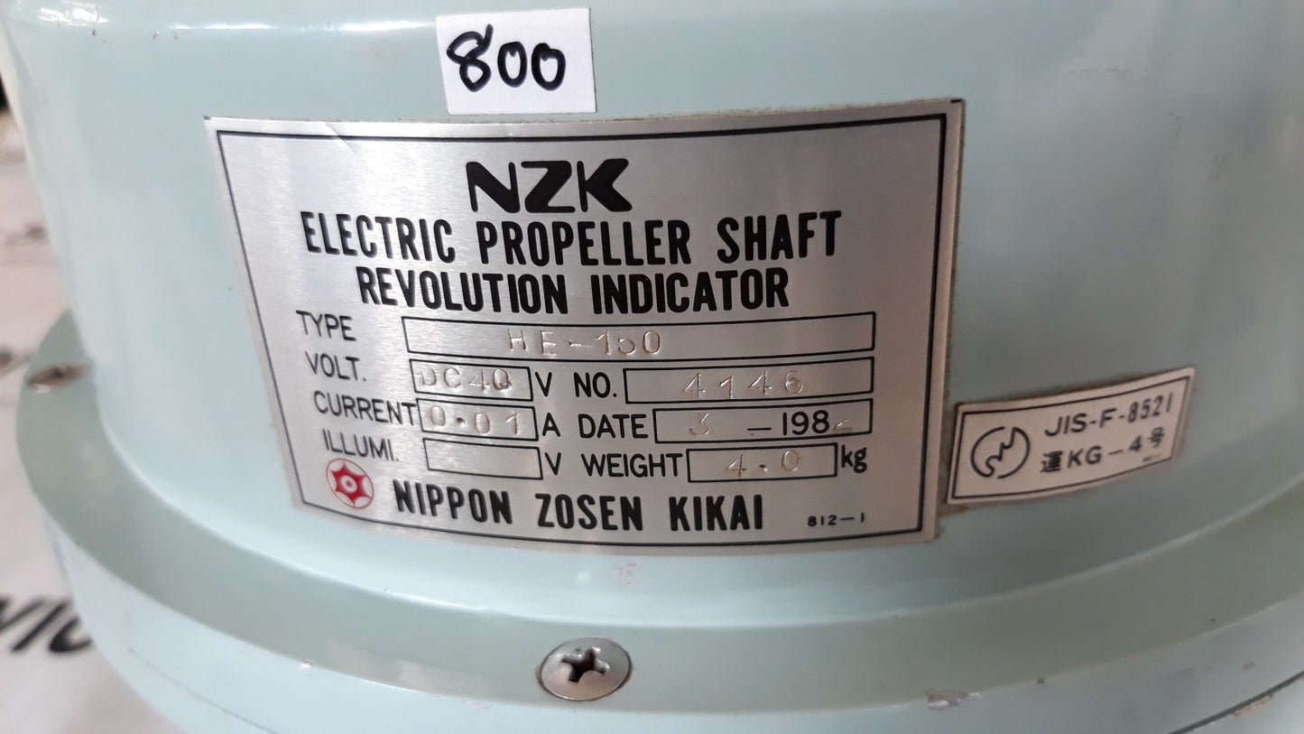 NZK ELECTRIC PROPELLER SHAFT REVOLUTION INDICATOR HE-150