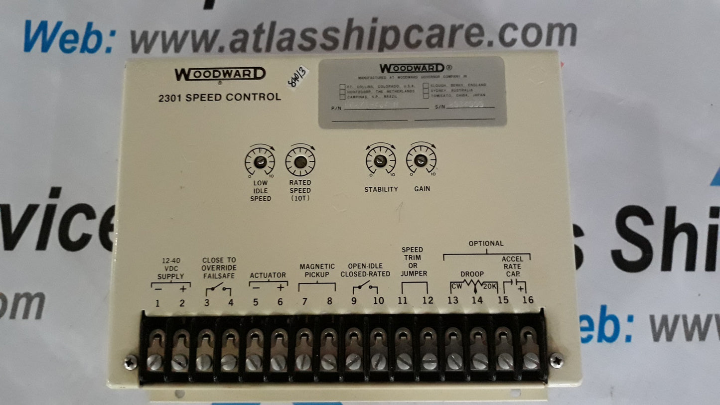 WOODWARD 2301 SPEED CONTROL B8271-464H